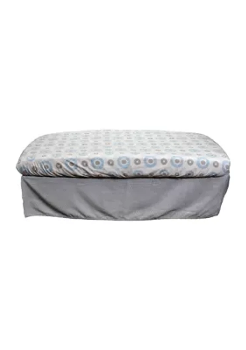 Baby Gray Chevron Crib Dust Ruffle