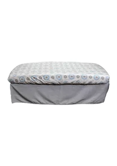 Baby Gray Chevron Crib Dust Ruffle