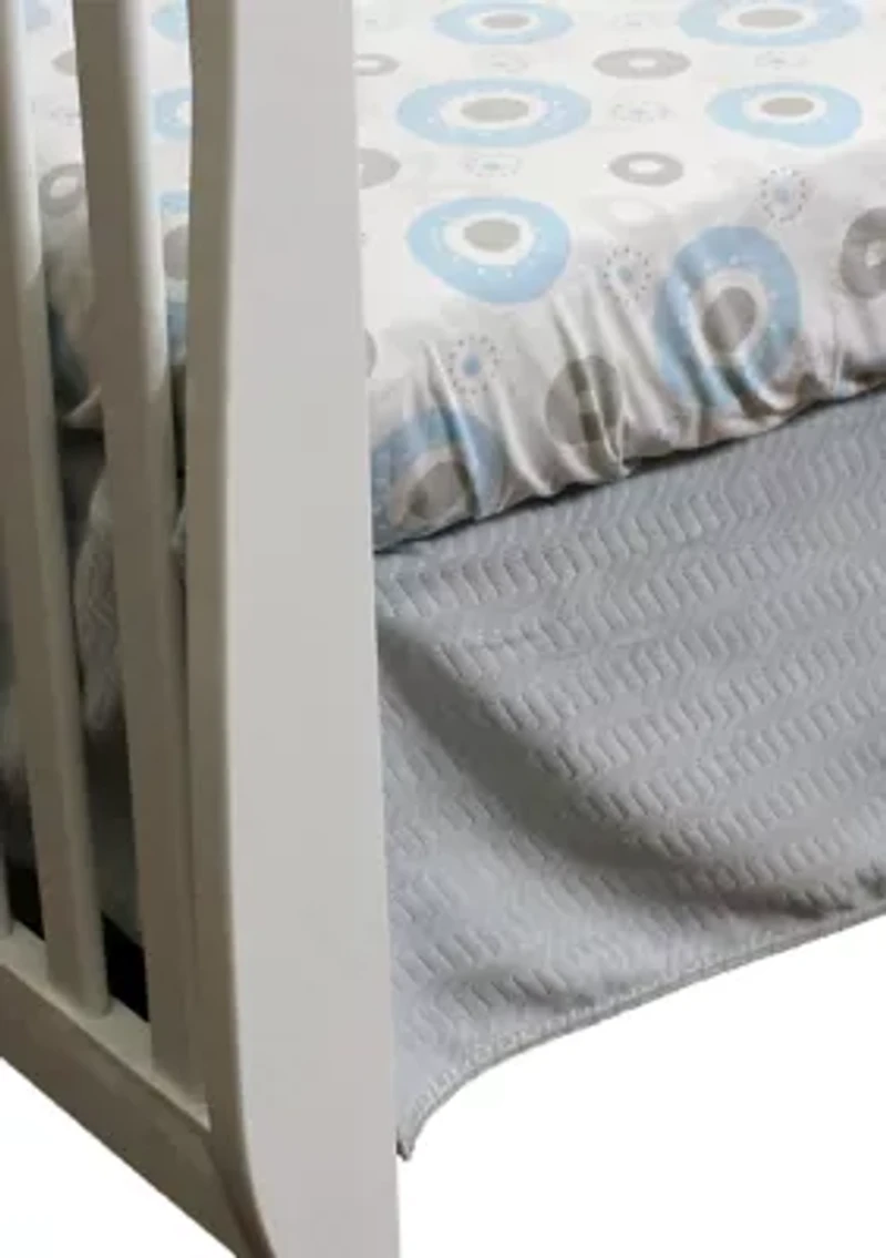Baby Gray Chevron Crib Dust Ruffle