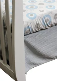 Baby Gray Chevron Crib Dust Ruffle