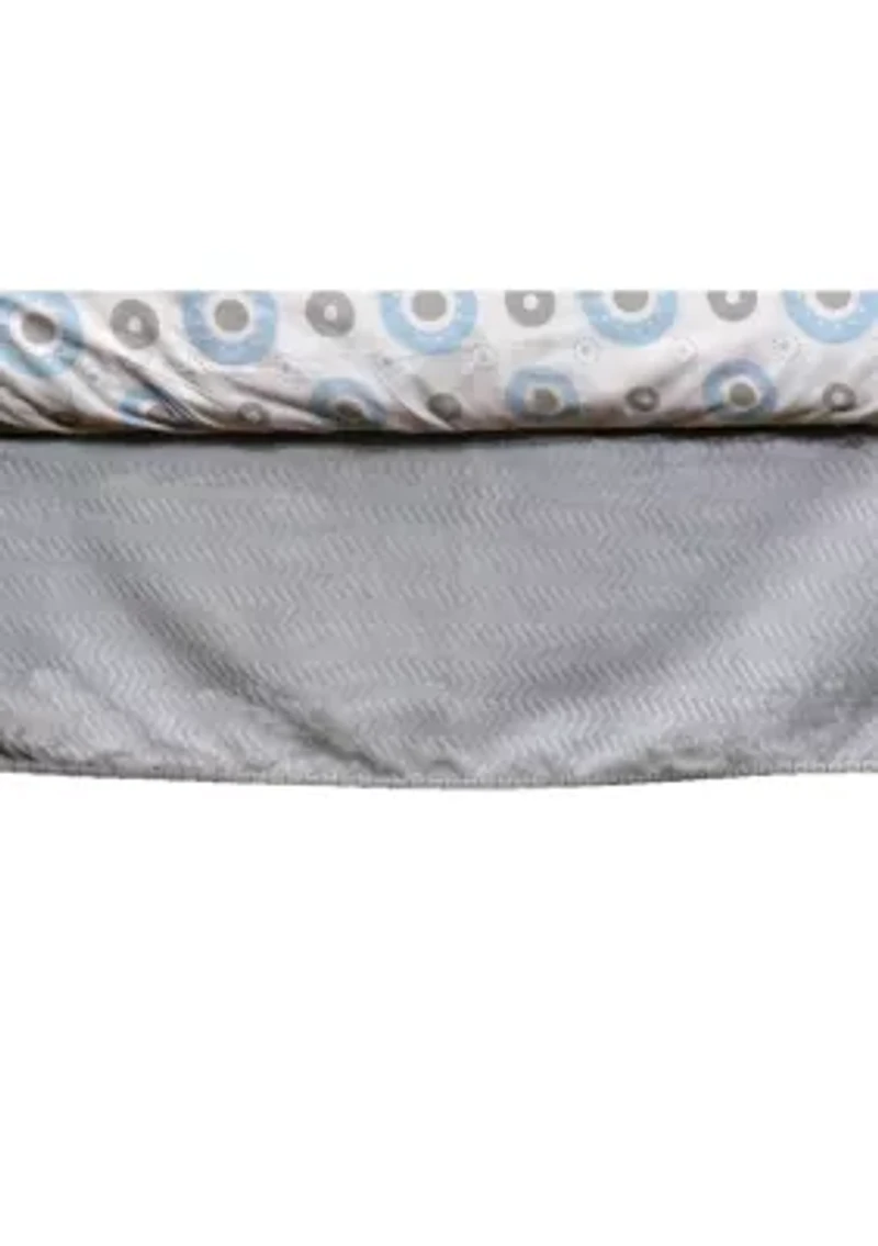 Baby Gray Chevron Crib Dust Ruffle