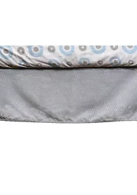 Baby Gray Chevron Crib Dust Ruffle