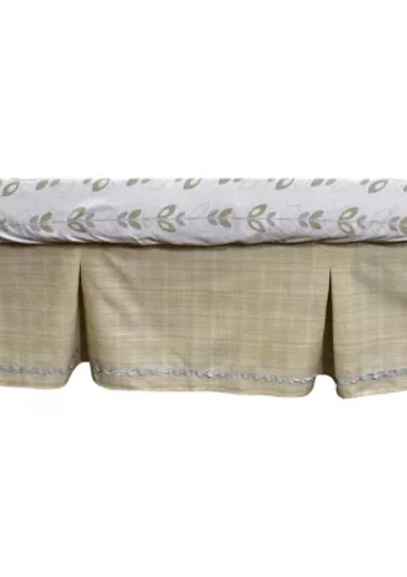 Baby Tan Twill Crib Dust Ruffle