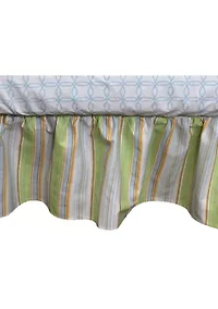 Baby Boys Neutral Stripe Crib Dust Ruffle