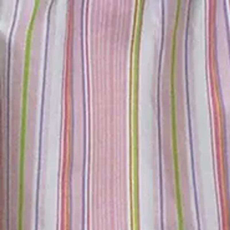 Baby Girls Pink Stripe Crib Dust Ruffle