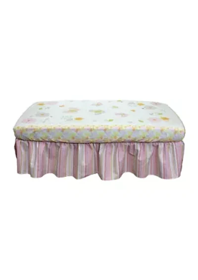 Baby Girls Pink Stripe Crib Dust Ruffle