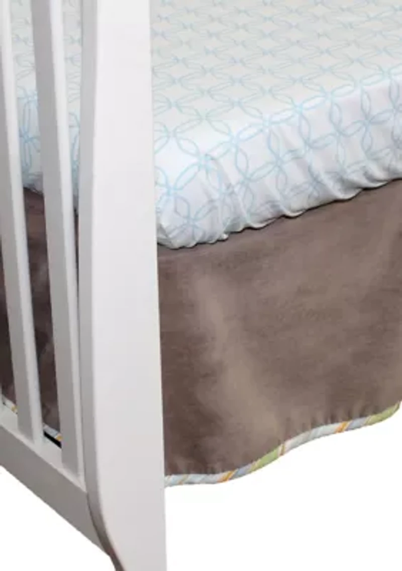 Baby Cocoa Velour Crib Dust Ruffle