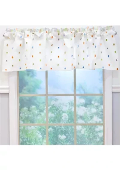 Baby Nursery Natural Confetti Window Valance