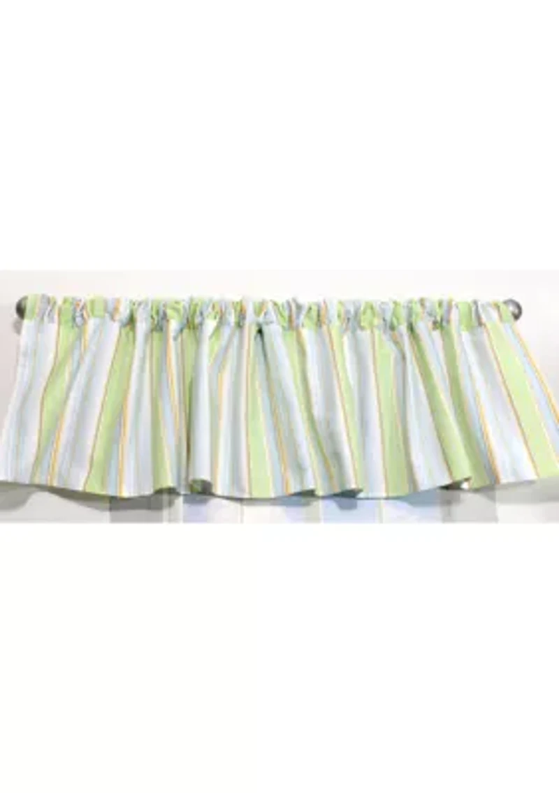 Baby Boys Nursery Blue Stripe Window Valance