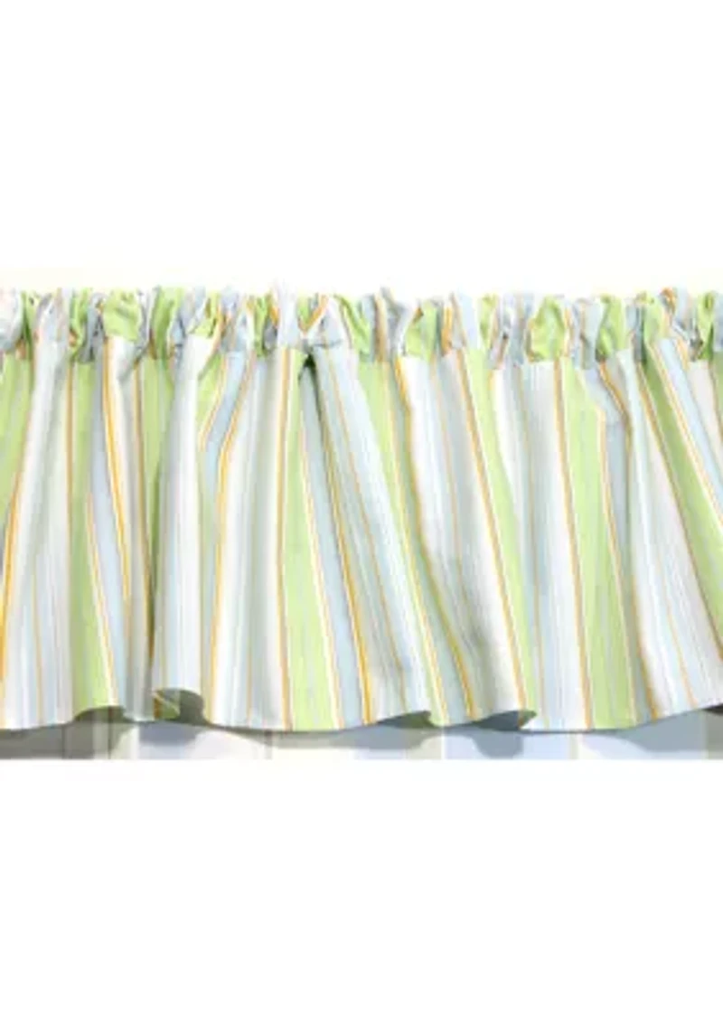 Baby Boys Nursery Blue Stripe Window Valance