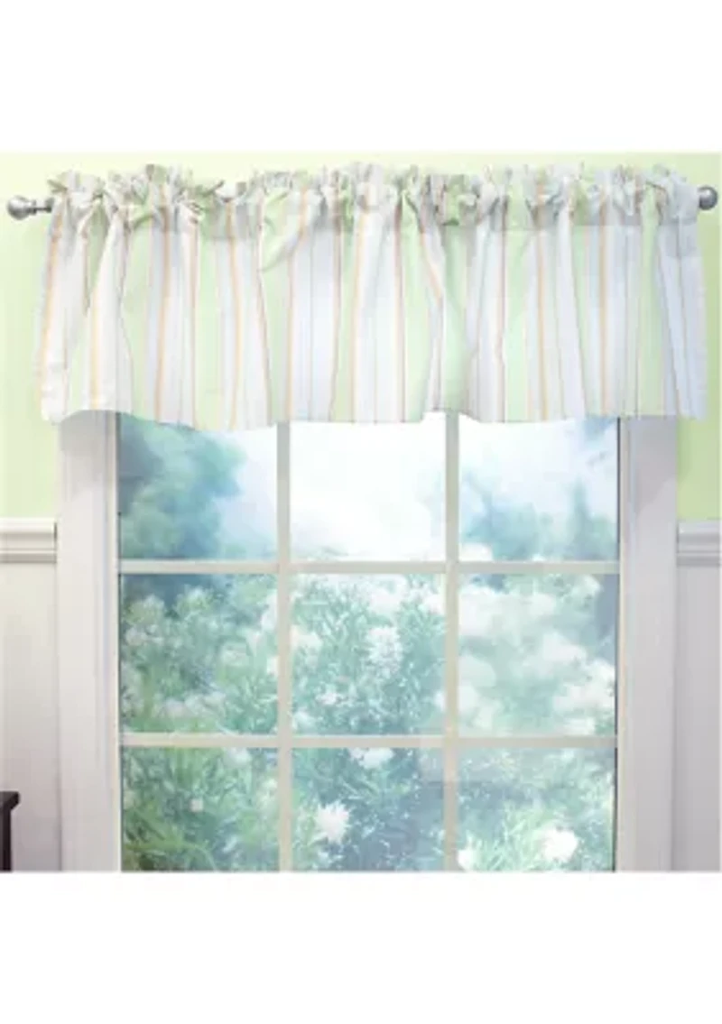 Baby Boys Nursery Blue Stripe Window Valance