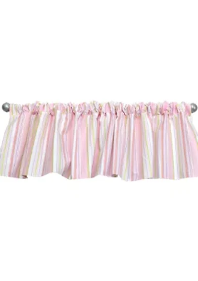 Baby Girls Nursery Pink Stripe Window Valance