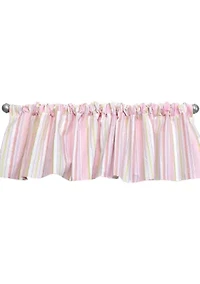 Baby Girls Nursery Pink Stripe Window Valance