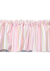 Baby Girls Nursery Pink Stripe Window Valance