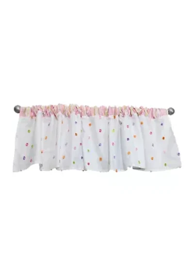Baby Girls Pink Confetti Window Valance