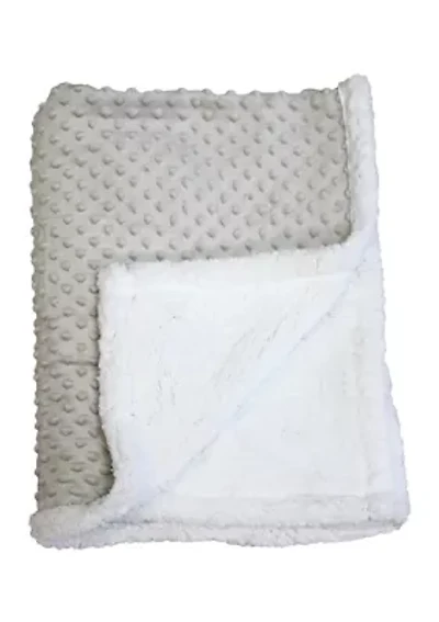 Baby Popcorn Mink Sherpa Blanket, Grey