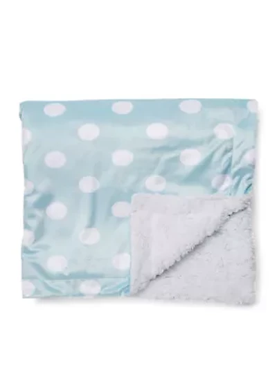 Baby Boys Dotted Mink Sherpa Blanket