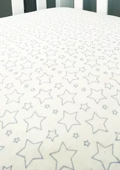 Baby Boys Flannel Star Crib Sheet - Blue