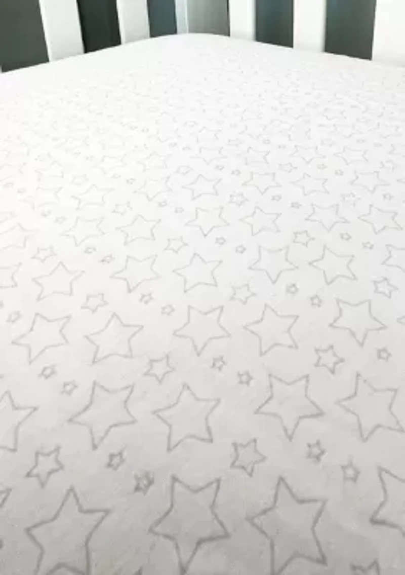 Baby Flannel Star Crib Sheet - Gray