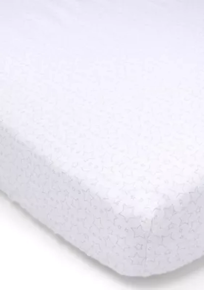 Baby Flannel Star Crib Sheet - Gray