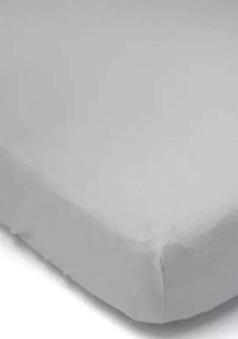 Baby Flannel Solid Crib Sheet - Gray