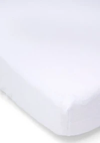 Baby Flannel Solid Crib Sheet - White