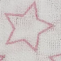 Baby Girls Stars Waves 2 Pack Muslin Swaddle Blankets - Pink Prints