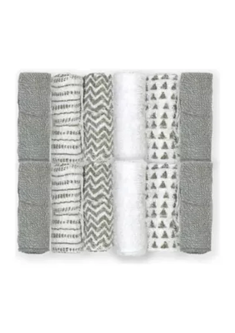 Baby Boys and Girls 12 Pack Washcloth Set