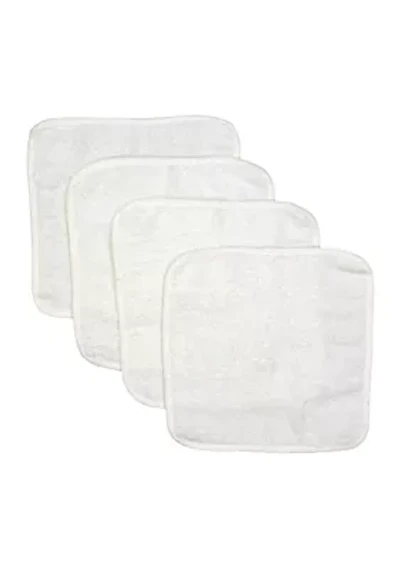 Baby Solid Bath Washcloth Set with Piping