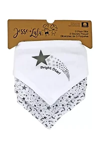 Baby Boys and Girls 3 Pack Bandana Baby Bibs