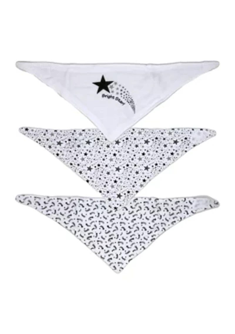 Baby Boys and Girls 3 Pack Bandana Baby Bibs