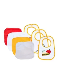 Baby 7 Piece Bib and Washcloth Meal Set