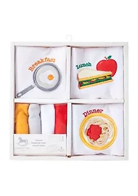 Baby 7 Piece Bib and Washcloth Meal Set