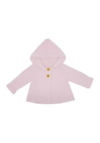 Baby Girls Hooded Sweater Coat, Pink