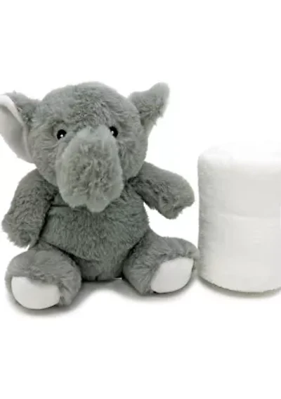 Baby Plush Gray Elephant With Blanket
