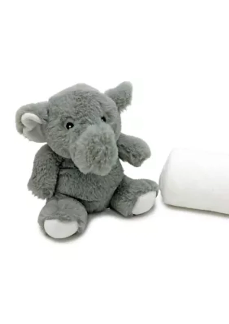 Baby Plush Gray Elephant With Blanket