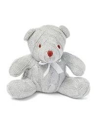Baby Gray Cable Knit Snuggle Bear
