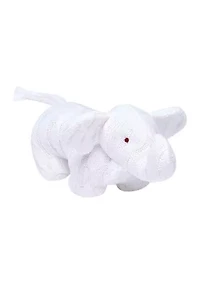 Baby White Cable Knit Snuggle Elephant