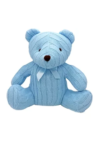 Baby Boys and Girls Large Cable Knit Bear
