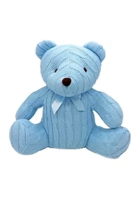 Baby Boys and Girls Large Cable Knit Bear