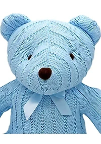 Baby Boys and Girls Large Cable Knit Bear