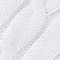 Baby White Knit Elephant Security Blanket