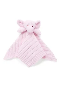 Baby Girls Pink Knit Elephant Security Blanket