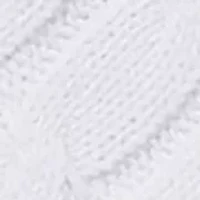 Baby White Knit Bear Security Blanket