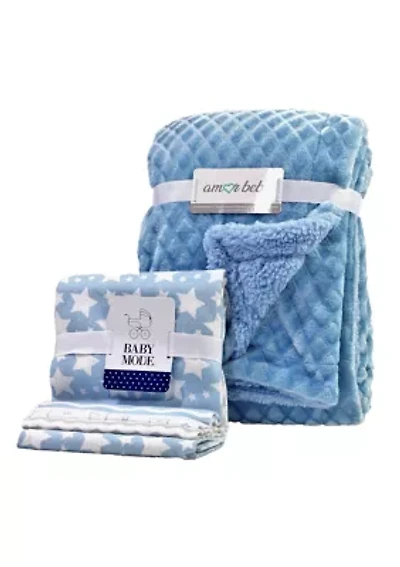 Baby Boys 5-Piece Blanket Gift Set
