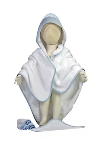 Baby Boys Hooded Bath Towel with Washcloth Bundle