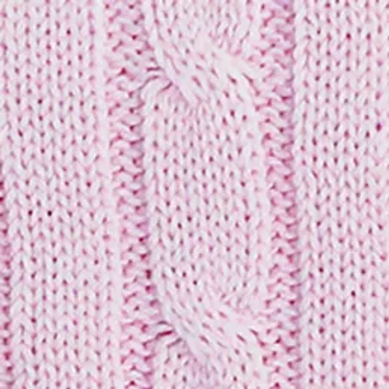 Baby Girls Pink Cable Knit Blanket Gift Set