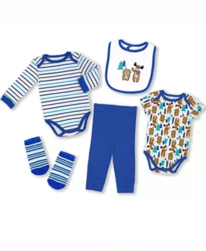 Baby Boys 14 Piece Woodland Bear Infant Apparel Layette Gift Set, 0-3m