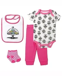 Baby Girls 28 Piece Pink And Purple Infant Apparel Layette Gift Set, 0-3m