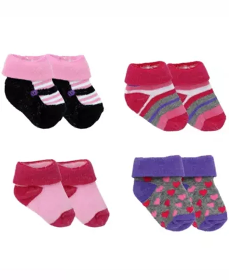 Baby Girls 28 Piece Pink And Purple Infant Apparel Layette Gift Set, 0-3m